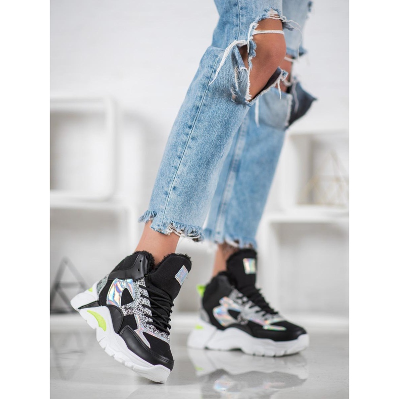 Bella Paris Tenisice s Holo efektom crna 1