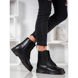 SHELOVET Crni radnici s eko kožom crna 1