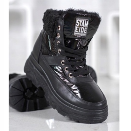 Bella Paris Tenisice s ovčjom kožom crna 2