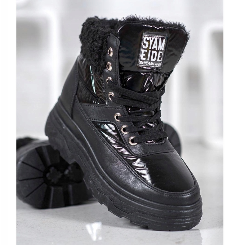 Bella Paris Tenisice s ovčjom kožom crno 2