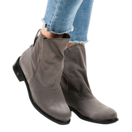 Sive ravne izolirane čizme 6672-7 siva 1