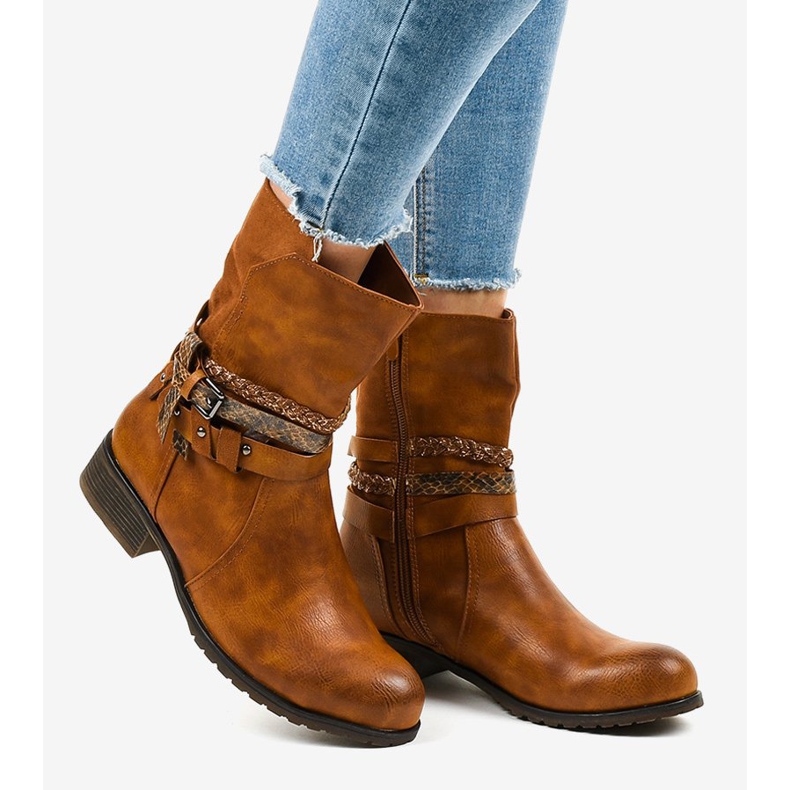 Smeđe ravne izolirane čizme 4440 smeđa 2