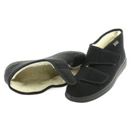 Dr.Orto Befado tople muške papuče s čičkom, pu 986M011, crne crna 4