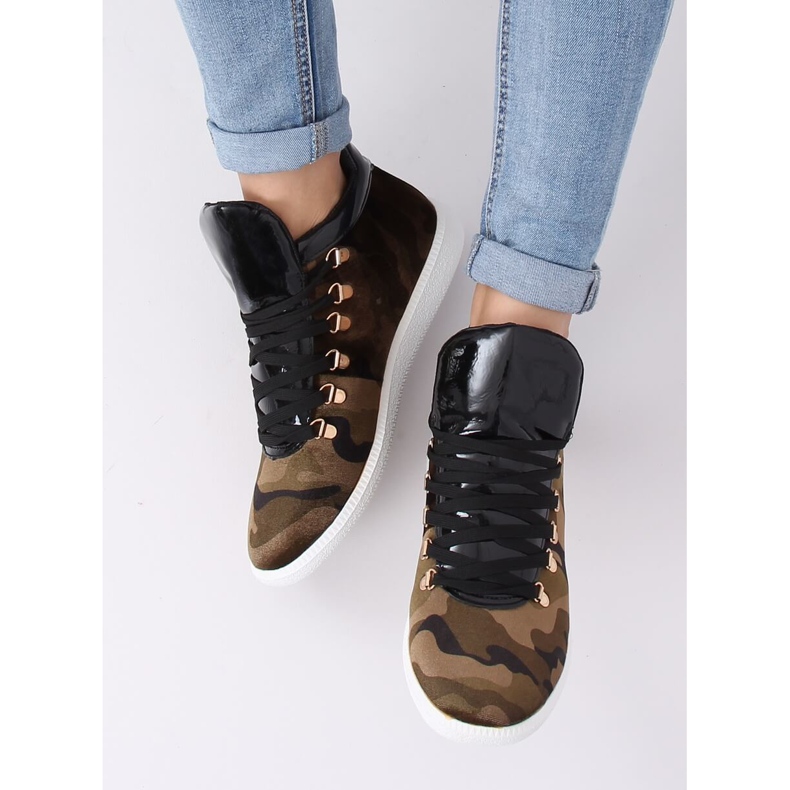 Baršunaste tenisice K1834206 Camuflaje raznobojna zelena 2