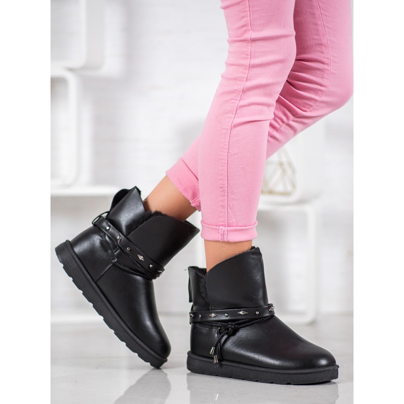 SHELOVET Mukluki sa eko kožom crno 1