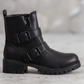 SHELOVET Crni radnici sa kopčama crna 1