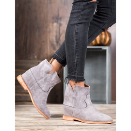 Bella Paris Kaubojske čizme od antilopa siva 1