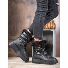 Bella Paris Modne čizme za snijeg crno 1