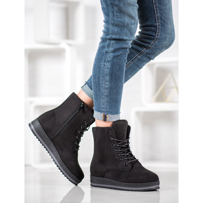 SHELOVET Traperi za antilop na platformi crno 2