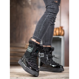 Bella Paris Modne klasične čizme za snijeg crna 2