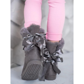 Visoki mukluki s mašnicama siva 2