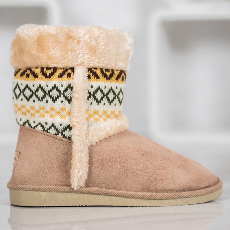 Badoxx Snježne čizme s etničkim uzorkom smeđa 1