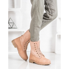 Super Me Čizme na vezanje ružičasta 1