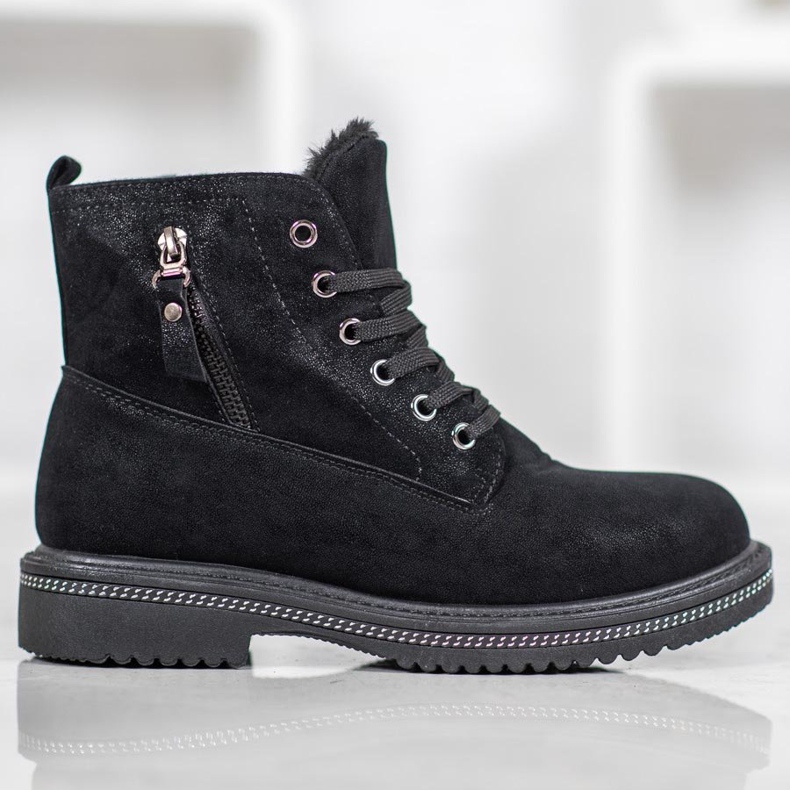 SHELOVET Traperi sa sjajem crna 2