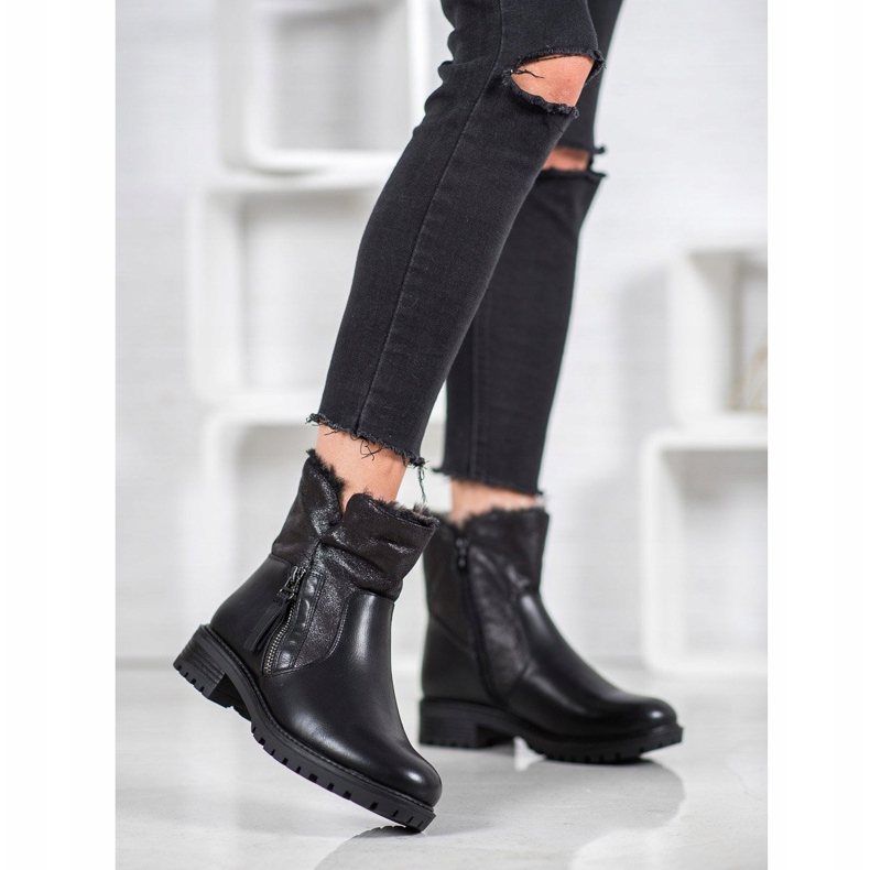 SHELOVET Topli radnici sa sjajem crna 1