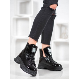 Bella Paris Lakirane tenisice od eko kože crna 1