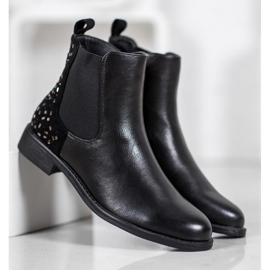 J. Star Čizme s kristalima crna 2