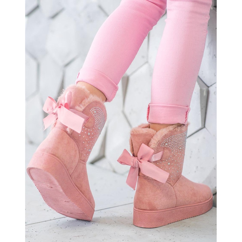 SHELOVET Mukluki sa kristalima ružičasta 1