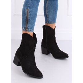 Crne kaubojske čizme od antilopa 5689 Crna crno 1