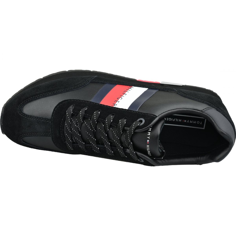 Cipele Tommy Hilfiger Korporativna kožna zastava Runner M FM0FM02380 990 crno 2