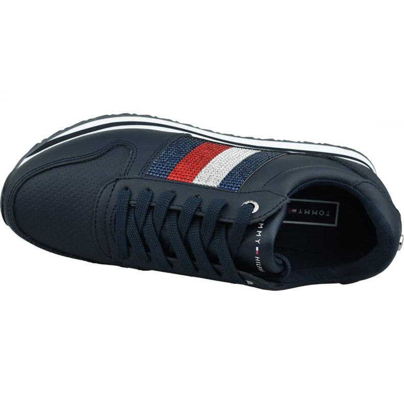Cipele Tommy Hilfiger Tommy Retro kristalna tenisica W FW0FW04683 Cki mornarsko plava 2