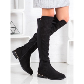 Super Me Čizme od bedra od antilopa crna 1