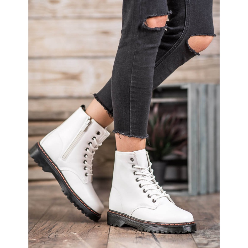 SHELOVET Bijeli radnici s eko kožom bijela 1