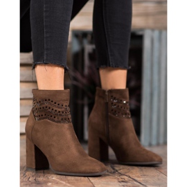 Kylie Elegantne smeđe čizme smeđa 1