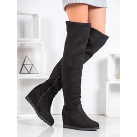 SHELOVET Čizme od antilopa crno 1