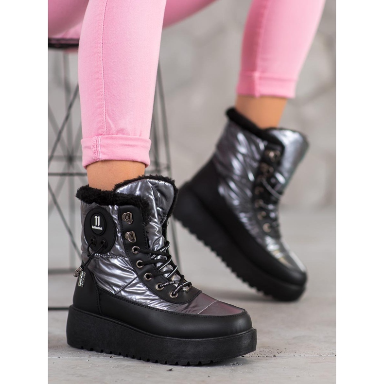 Bella Paris Modne čizme za snijeg siva 1