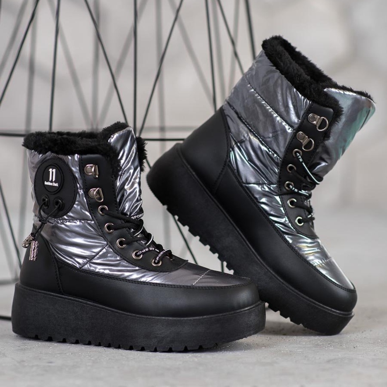 Bella Paris Modne čizme za snijeg siva 2