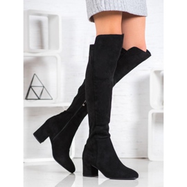 SHELOVET Čizme na stupu crno 1