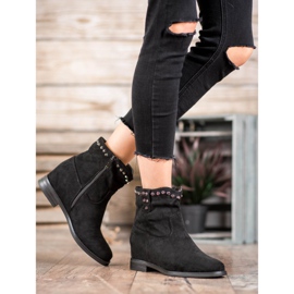 Ideal Shoes Tople kaubojske čizme s mlaznicama crna 1