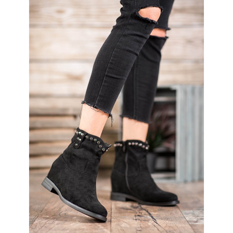 Ideal Shoes Tople kaubojske čizme s mlaznicama crna 2