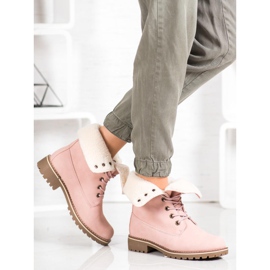 SHELOVET Planinarske čizme s uvlačivom drškom ružičasta 1