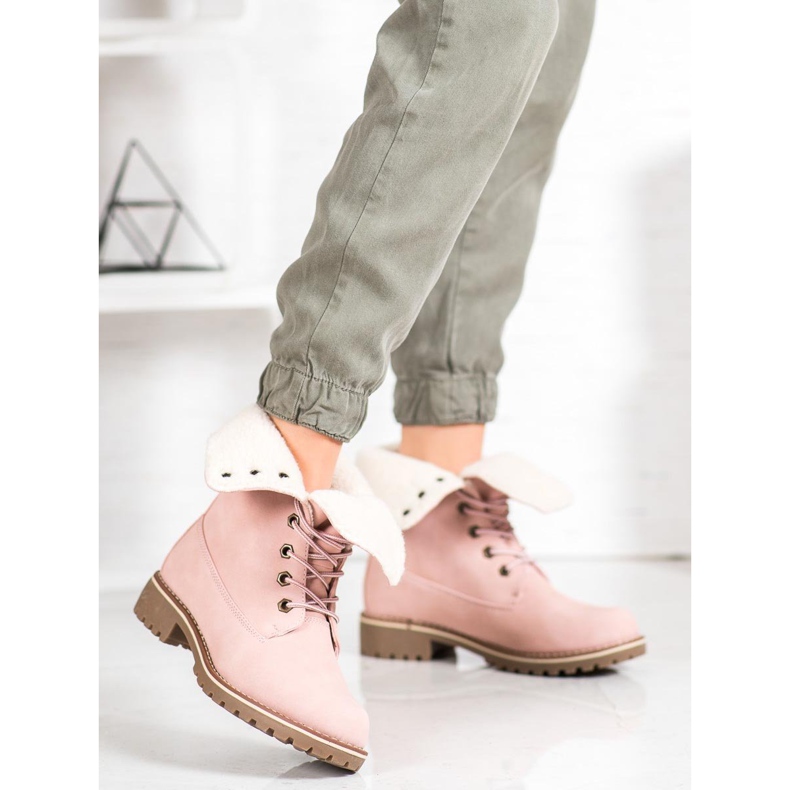 SHELOVET Planinarske čizme s uvlačivom drškom ružičasta 2