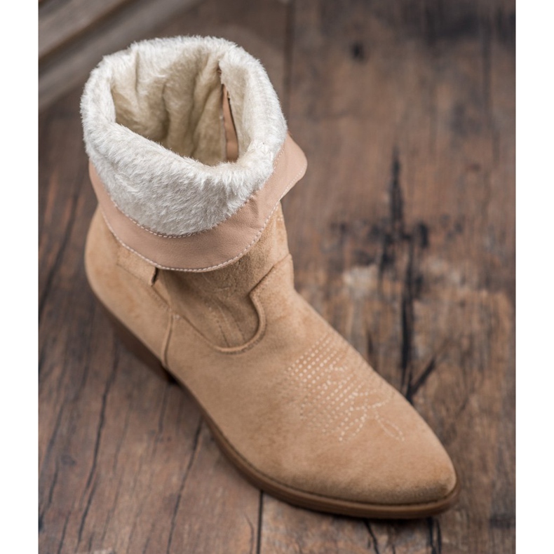 Seastar Klizajuće kaubojske čizme s uzorkom smeđa 1