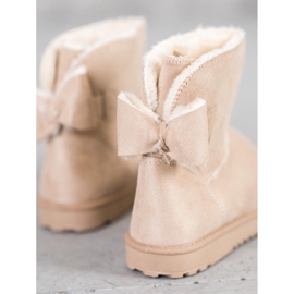 SHELOVET Bež Mukluki s mašnom 1