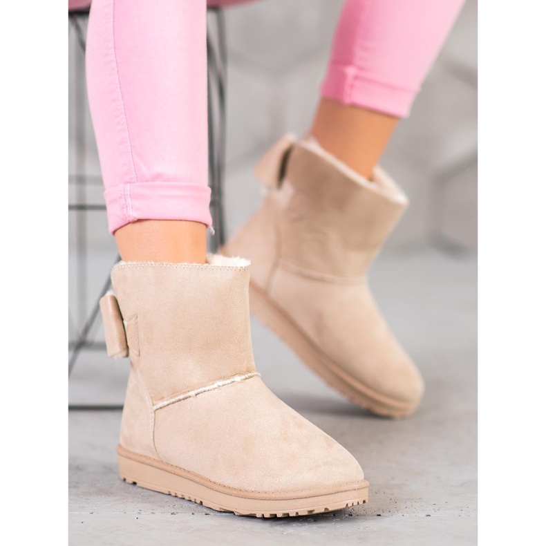 SHELOVET Bež Mukluki s mašnom 2