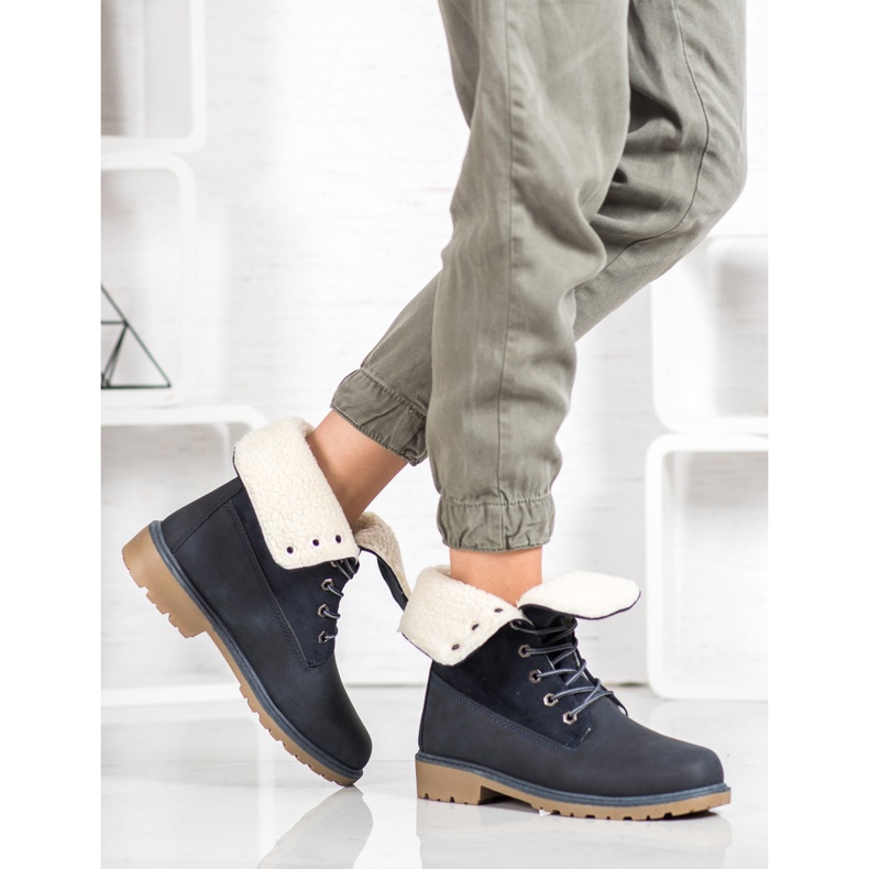 Super Me Čizme na vezanje plava 1