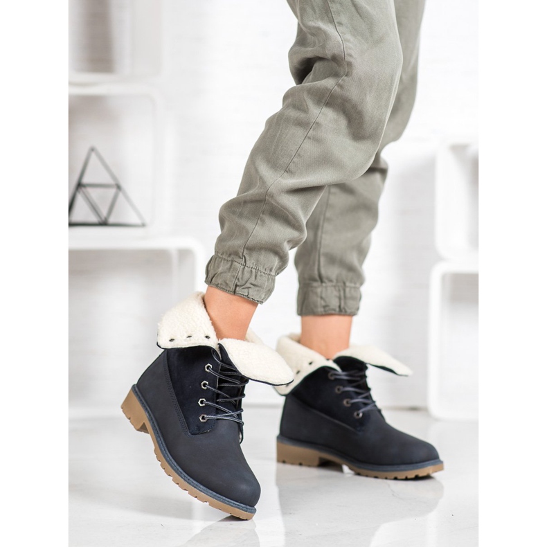 Super Me Čizme na vezanje plava 2