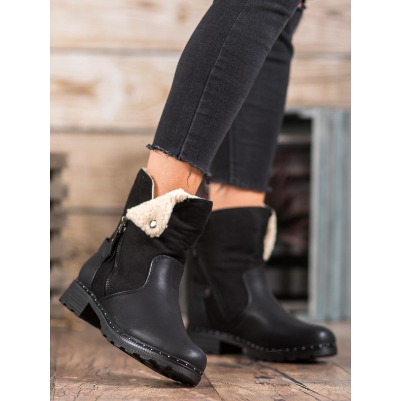 SHELOVET Radnici sa smotanom cipelom crna 1