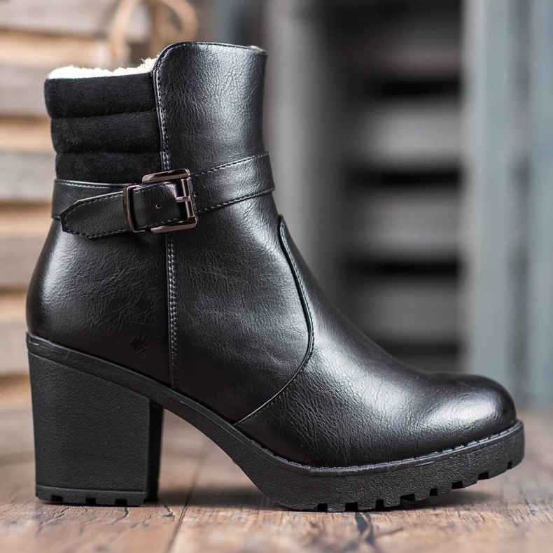 J. Star Udobne čizme od eko kože crno 2