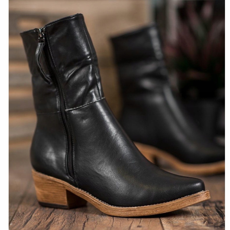 Kylie Kaubojske čizme s gornjom stranom crno 1