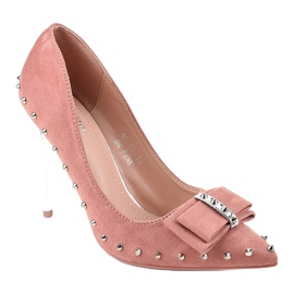 Tamno ružičaste pumpe na peti NF-05 ružičasta 1