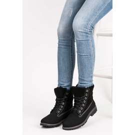 Elegantni hvatači s ovčjom kožom crna 2