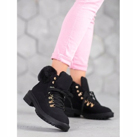 Tekstilne čizme s krznom VICES crna 1