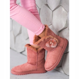 SHELOVET Mukluki sa biserom ružičasta 1