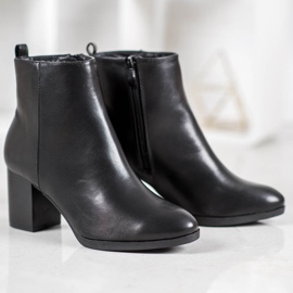 Weide Udobne čizme na post crna 2