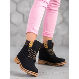 SHELOVET Tople planinarske čizme na platformi crna 2